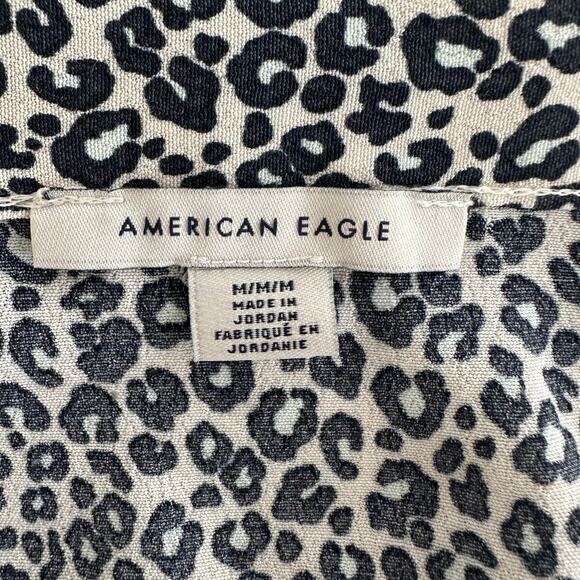 American Eagle Wrap Midi Skirt Womens Medium Leopard Print - Picture 7 of 9